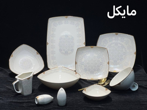 سرویس چینی استخوانی پردیس نیو بن ایفل مایکل طلا 6نفره 36پارچه
