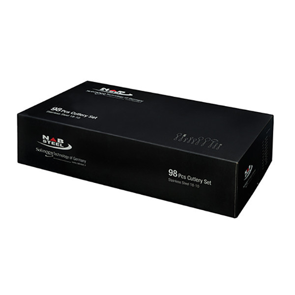 سرویس قاشق و چنگال 98 پارچه ناب استیل مدل پالرمو براق