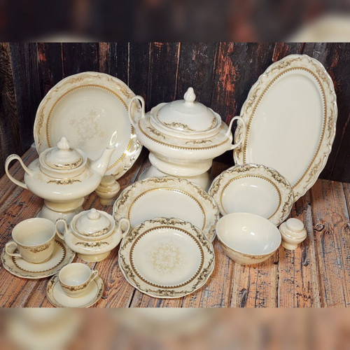سرویس چینی پردیس طرح نلین 30 پارچه بن چاینا استخوانی ۶نفره