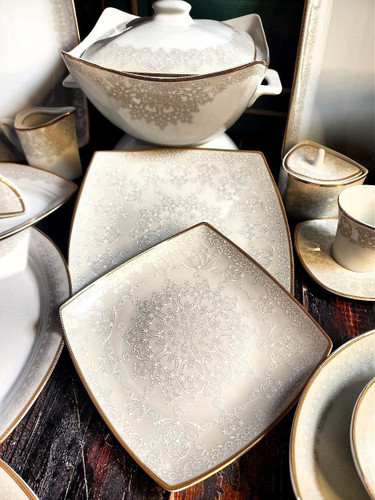 سرویس چینی پردیس طرح مریلا 105 پارچه کد 2052