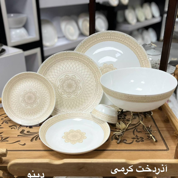 سرویس ۲۶ پارچه گرد کلاسیک مقصود طرح اذردخت کرمی برند دینو