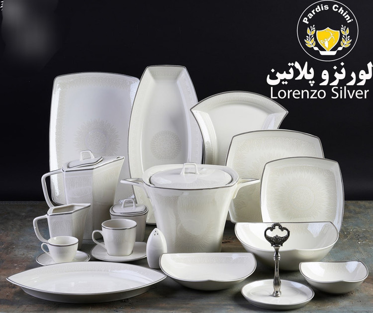 سرویس چینی پردیس ۹۶ پارچه ۱۲ نفره طرح لورنزو ایزابل
