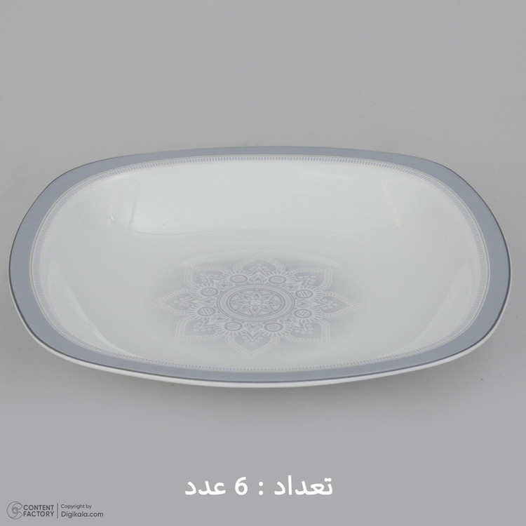 سرویس غذاخوری 27 پارچه چینی زرین ایران سری کواترو مدل ادلین درجه عالی