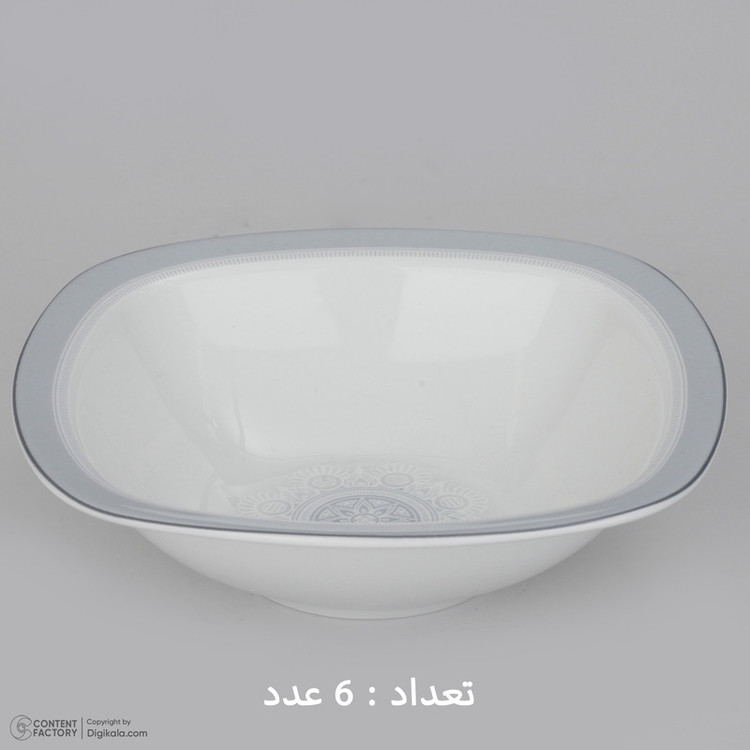 سرویس غذاخوری 27 پارچه چینی زرین ایران سری کواترو مدل ادلین درجه عالی