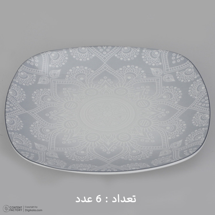 سرویس غذاخوری 27 پارچه چینی زرین ایران سری کواترو مدل ادلین درجه عالی