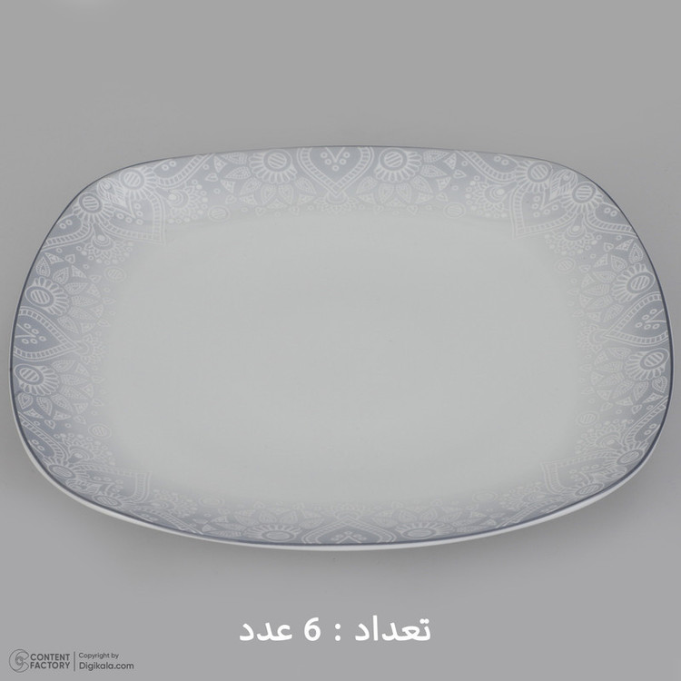 سرویس غذاخوری 27 پارچه چینی زرین ایران سری کواترو مدل ادلین درجه عالی