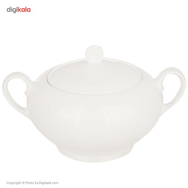 سرویس غذاخوری 102 پارچه چینی زرین ایران سری ایتالیا اف مدل White درجه عالی