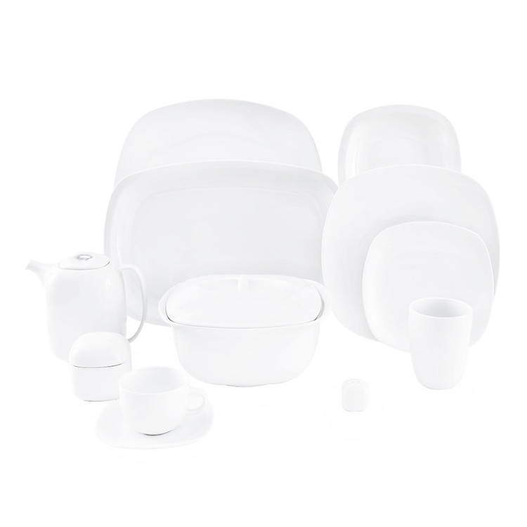 سرویس 98 پارچه غذاخوری چینی زرین ایران مدل کواترو