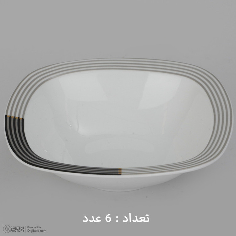 سرویس غذاخوری 27 پارچه 6 نفر چینی زرین ایران مدل وگاس اوریت سری کواترو درجه عالی
