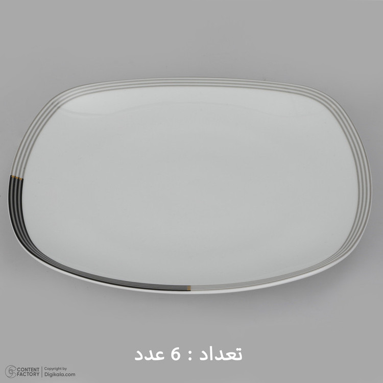 سرویس غذاخوری 27 پارچه 6 نفر چینی زرین ایران مدل وگاس اوریت سری کواترو درجه عالی