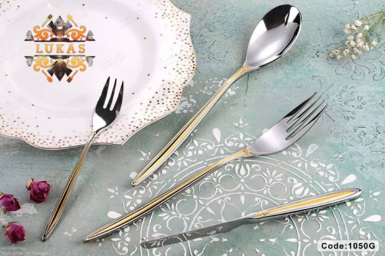 سرویس قاشق چنگال 140 پارچه لوکاس کد 1050G